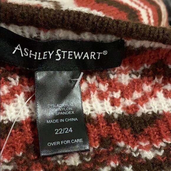 ASHLEY STEWART AZTEC PRINT CARDIGAN TUNIC SZ 22/24 - Picture 8 of 9